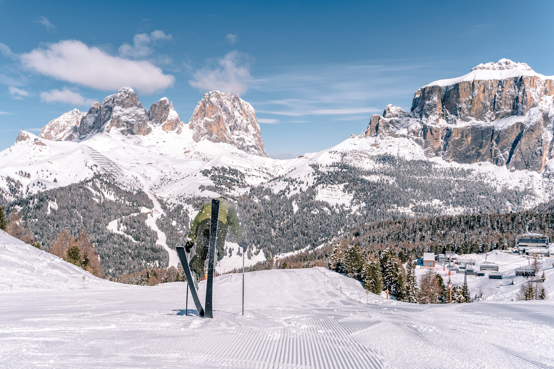 Belvedere Col Rodella Ski Area Val Di Fassa Trentino Dolomiti 